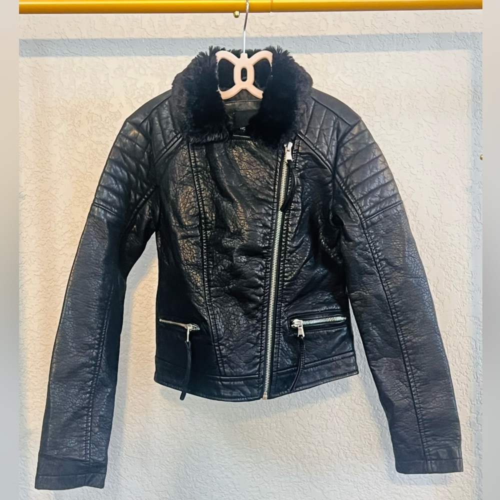 Me Jane faux leather jacket kids